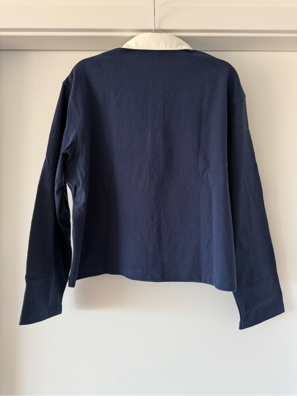Uniqlo Washed Cotton Polo Shirt (Navy) - Picture 5 of 6